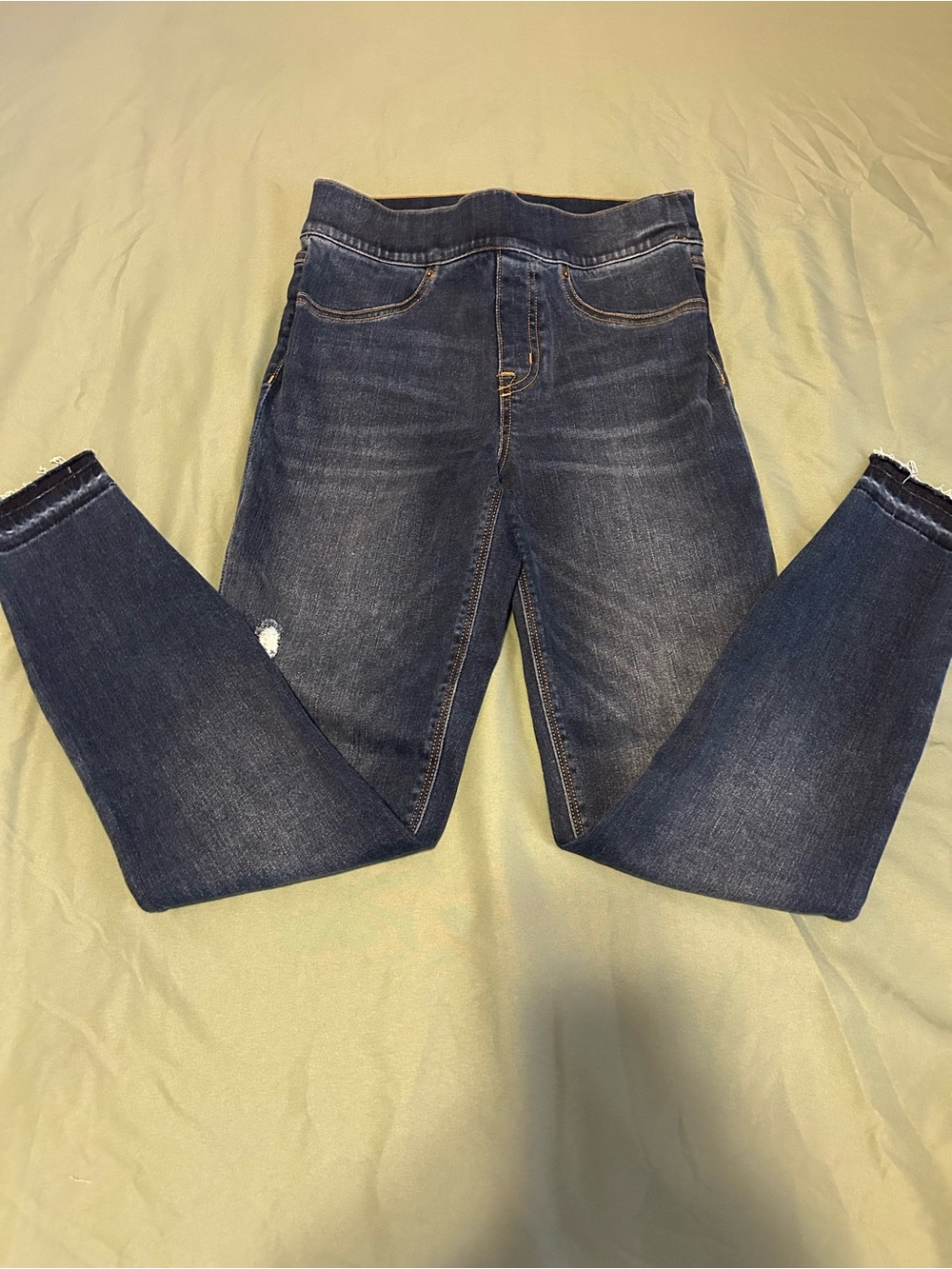 SPANX Dark Indigo XS Skinny Stretch Jeans